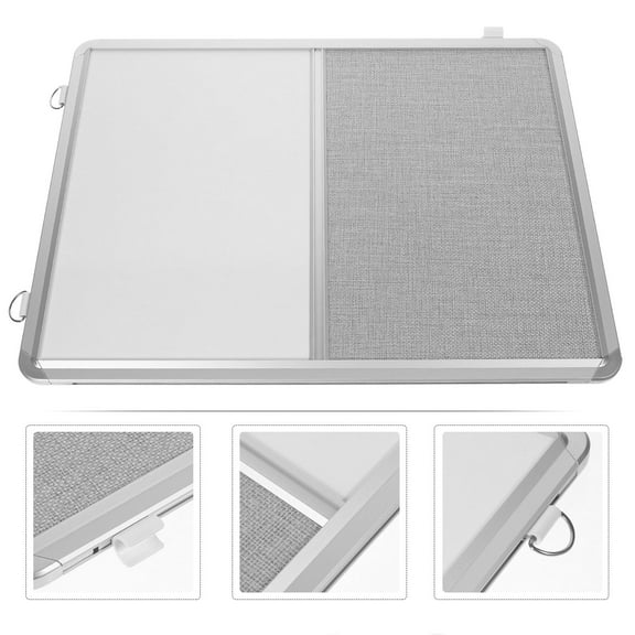 PTOOTP Multifunctional Lint Pin Board with Whiteboard, Magnetic Bulletin Board for Home and Office Use