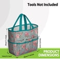 thumbnail image 3 of Garden Tool Bag,Pioneer Flower Floral Print Pattern Garden Tool Organizer,Garden Gifts,Waterproof Multi-Pocket Garden Tool Storage 11.8x5.5x11.4 Inch(Tools NOT Included), 3 of 6