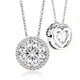 thumbnail image 1 of Collar SIGALIT Halo Moissanite de plata de ley S925, 1 of 7