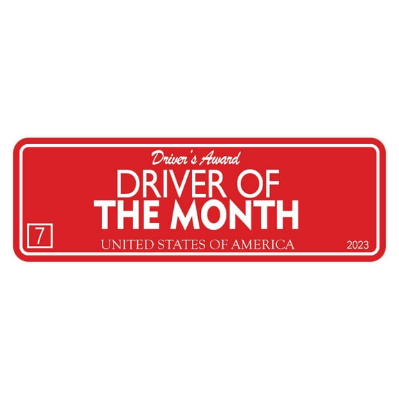Signs ByLITA Standard Driver of the Month Sign (Red) - Large