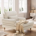 thumbnail image 3 of Tribesigns 37.8" Oversized Chaise Lounge with Adjustable Backrest, Indoor Modern Comfy Chair Sleeper (Off-White), 3 of 7