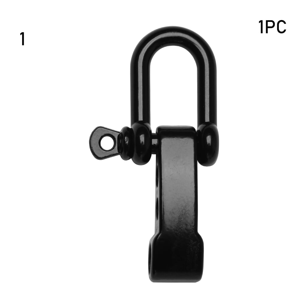1 or 2*Stainless Steel Black U Anchor Shackle Screw Pin Paracord Bracelet Buckle 