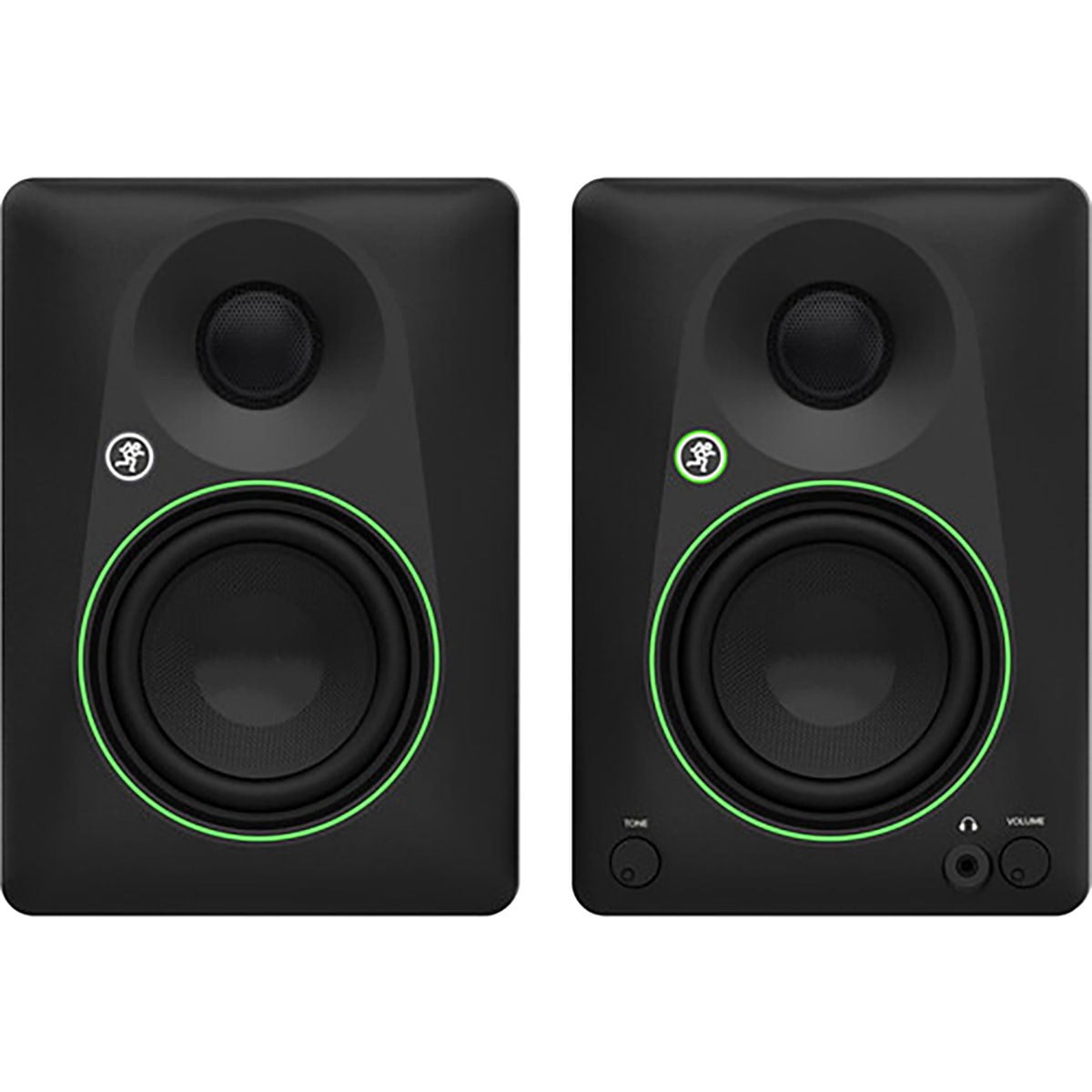 Mackie CR4.5 4.5" Creative Reference Powered Studio Monitors, Pair, Black, Bundle with 2x Studio Monitor Stand & 2x 6' Platinum Pro Interconnect Cable