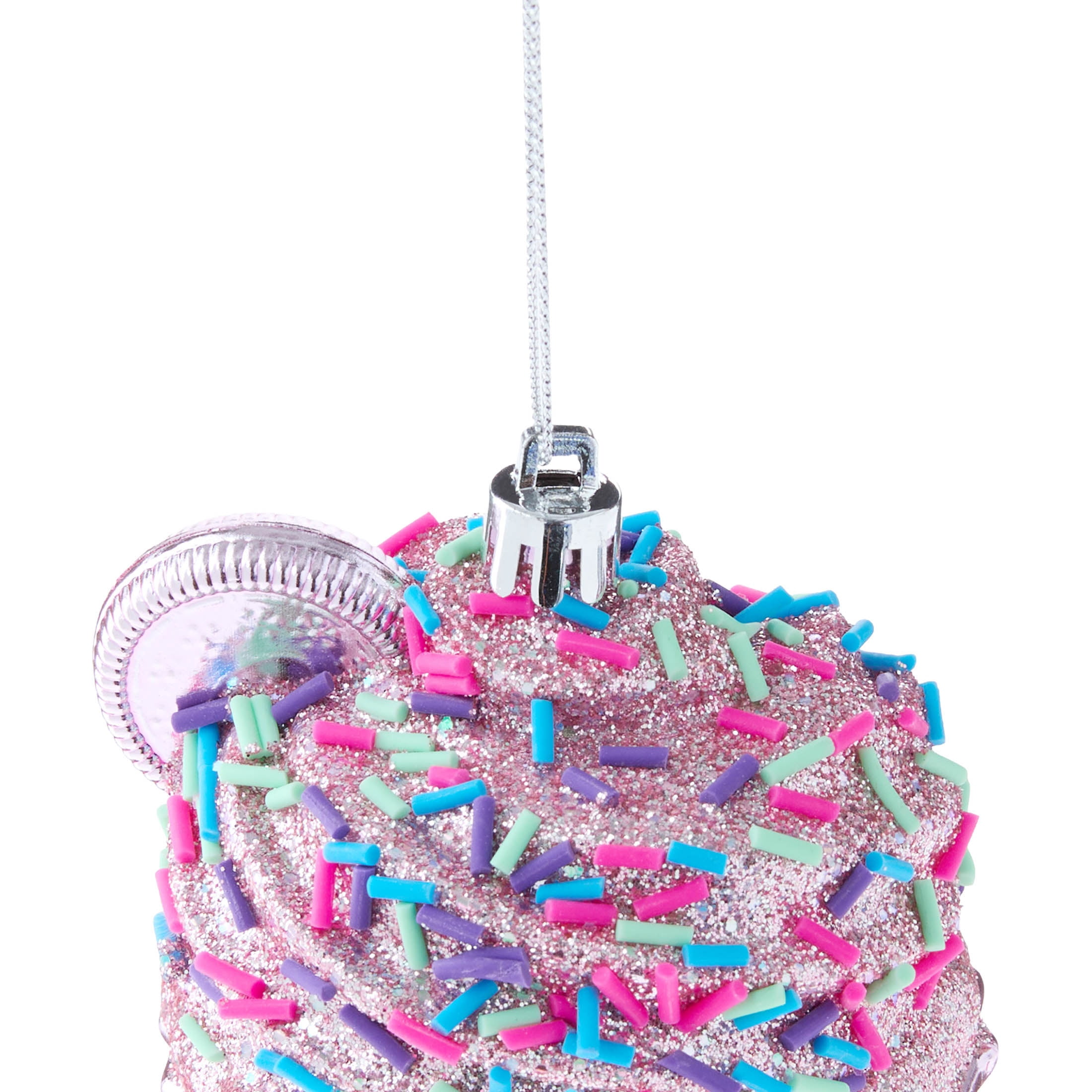 Pink Glitter and Sprinkles Cupcake Christmas Ornament, 3.5", by Holiday Time