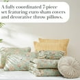 thumbnail image 3 of Southshore Fine Living, Inc. Oversized King Quilt Bedding Set 7-Pieces with Quilt, Pillow Shams, Euro Shams, 2 Throw Pillows, Boho Bedding Set for King / California King Beds, Jacobean Sage Green, 3 of 9