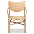 thumbnail image 3 of Baxton Studio Damani Modern Bohemian Natural Brown Finished Rattan Dining Chair, 3 of 7