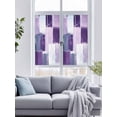 thumbnail image 4 of Non-Adhesive Static Cling Window Tint, Purple Grey White Window Privacy Film Frosted, Abstract Modern Oil Painting Geometric Insulated Windows Frosted Films for Living room, 35.4 x 78.7 Inches, 4 of 9