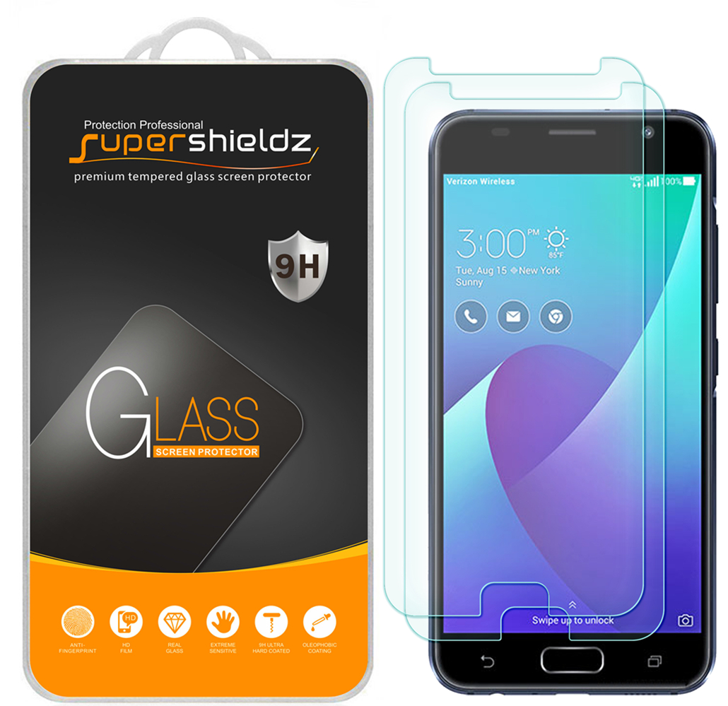 [2-Pack] Supershieldz for Asus ZenFone V (Verizon) Tempered Glass Screen Protector, Anti-Scratch, Anti-Fingerprint, Bubble Free