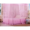 thumbnail image 4 of Cama con dosel Mengersi para niñas y niños pequeños con cama doble, color rosa, 4 of 4