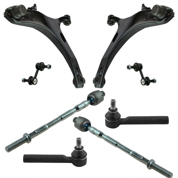 Front Steering & Suspension Kit Control Arms Ball Joints Tie Rods Sway Links 8pc PSA69618