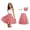 Dresses-612Red, variant on 2 Piece Sets for Women Dressy High Waist Skater Dress Striped A-Line Mini Dress With Crossbody Popcorn Bag Party Costume Set Outfit
