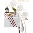 thumbnail image 3 of Baseball Tablecloth Rectangle Table Cloth 60x120, Waterproof Outdoor Table Cloth Covers Decorative Table Protector, Modern Minimalist Red Lines Washable Table Cover for Kitchen Dinning Party, 3 of 8