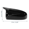 thumbnail image 2 of Par Retrovisor Espejo Cubiertas Tapa Reemplazo para Coche Brillo Negro, 2 of 6