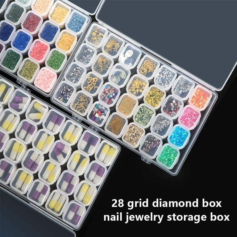 ARTDOT Diamond Painting Storage Containers, 60 Slots Diamond Painting  Accessories Shockproof Jars for Jewelry Beads Rings Charms Glitter  Rhinestones 