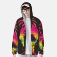 thumbnail image 2 of Balery Flamingo And Palm Trees At Sunset Sudadera ligera de manga larga con capucha y protección solar UPF 50+ para hombre y mujer, ideal para pesca y running-X-Large, 2 of 7