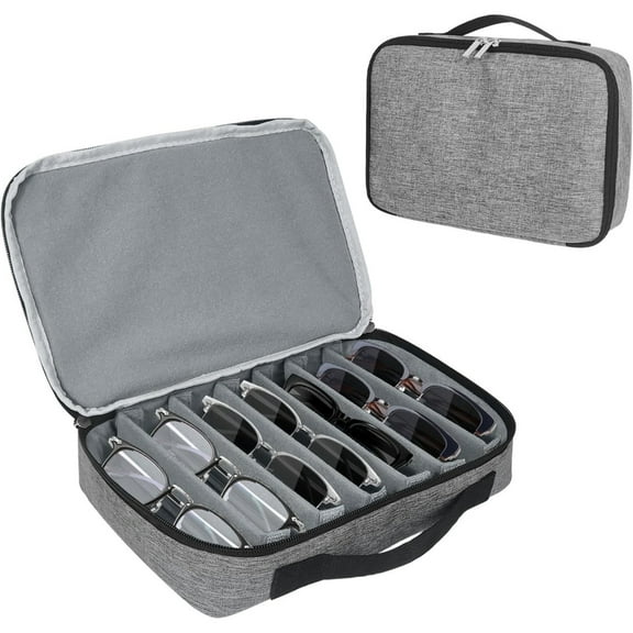 Sunglass Organiser Multiple Eyeglasses Storage Bag Glasses Holder With Expandable Slots For Travel And Daily Use
