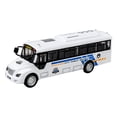 thumbnail image 2 of Milaget Bus Toy 1/12 Scale Educational Creative Bus Model for Party Birthday Parties White, 2 of 8