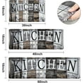 thumbnail image 2 of Farmhouse Kitchen Rugs Sets of 3 Non Slip, Cushioned Wooden Kitchen Floor Mats Anti Fatigue Mats PVC Waterproof Kitchen Runner Rug Sink Comfort Mat Board,18" x 30" + 18'''' x 48'''' + 18'''' x 60'''', 2 of 6