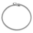 thumbnail image 2 of Diamond2Deal 925 Sterling Silver Rhodium-plated Textured CZ Bypass Cuff Bangle Bracelet for Women, 2 of 6
