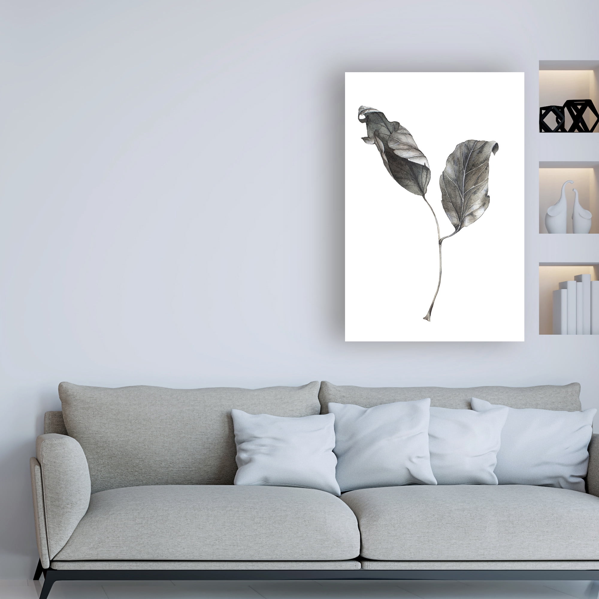 Trademark Fine Art 'Silver Leaf' Canvas Art by Incado