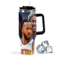 thumbnail image 1 of NEW YORK KNICKS-theme Gobelet Isolé en Acier Inoxydable avec Poignée Cadeaux pour Famille Amis Fans et Paille s'Adapte dans Porte-Gobelet Standard 40 OZ, 1 of 6