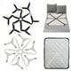 thumbnail image 1 of 2 uds correas de soporte para sábanas, pinzas para sábanas entrecruzadas ajustables banda elástica sábana ajustable sujetar tirantes pinzas, 1 of 5
