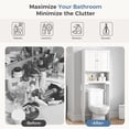 thumbnail image 6 of Gianna Wooden Over-the-Toilet Storage Rack, Bathroom Organizer Shelf for Toilet & Towels, Freestanding Toilet Shelf，White, 6 of 7