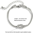 thumbnail image 5 of Gold Silver Knot Bracelets for Women Love Matching Infinity Bracelets for Friendship Dainty Snake Hand Chain Adjustable Bracelets for Women Best Friend Stainless Steel Bracelets, 5 of 12