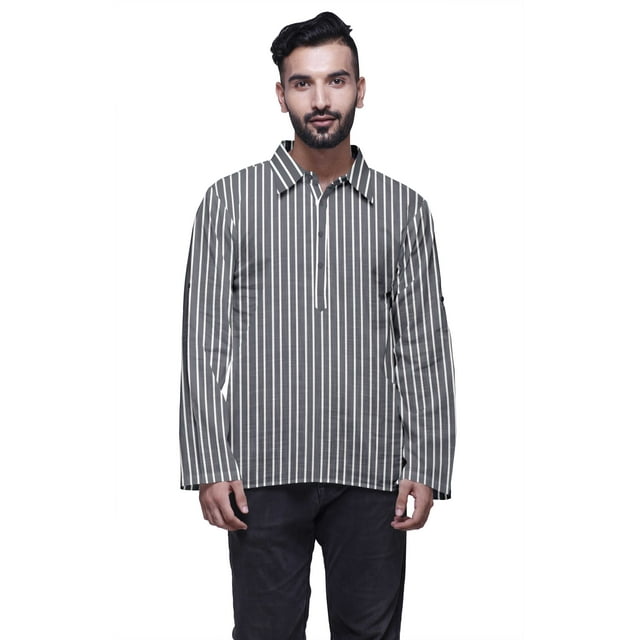 Atasi Printed Button Placket Traditional Kurta For Men Short Kurta Shirt For Boy