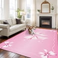 thumbnail image 2 of Rectangle Area Rugs 6 x 9 Ft, Valentine's Day Non-Slip Residential Carpet, Pink Bowknot Ribbon Modern Mother's Day Indoor Crawling Mats Runner Rugs for Living Room/Dining Room/Bedroom, 2 of 8