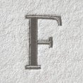 thumbnail image 5 of SKL Home Casual Monogram Hand Towel Set, F, 16x26, White 2 Pack, 5 of 5