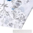 thumbnail image 4 of Cafe Curtains, Leaf Flower Printed Rod Pocket Short Window Curtains, Floral Print Kitchen Window Curtain Sets for Bathroom, 27" x 45",Blue/Grey, Set of 2, 4 of 6