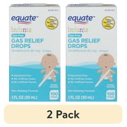 (2 pack) Equate Infants' Gas Relief Simethicone Drops, 20 mg, 100 Doses