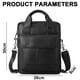 thumbnail image 2 of Bolso bandolera de piel auténtica para hombre, bandolera ajustable, para viajes, trabajo, negocios, 2 of 8