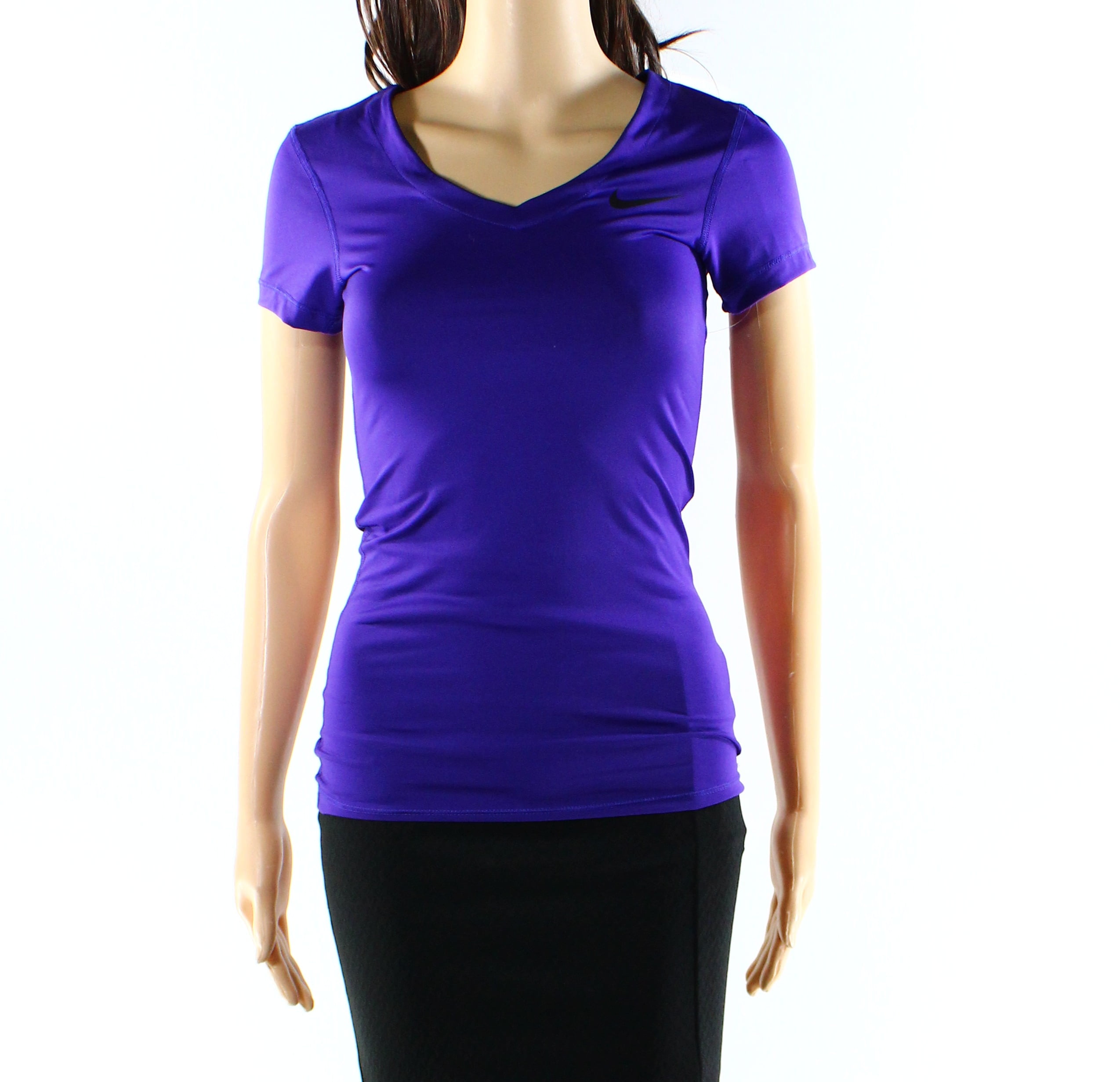 Nike - Nike NEW Purple Womens Size XS V-Neck Dri Fit Athletic Apparel Top - Walmart.com 