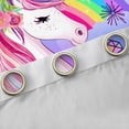 thumbnail image 4 of Unicorn Curtains Kawaii Blackout Curtains & Drapes,Cute Cartoon Horse Princess Window Curtains Purple Blue Galaxy Window Treatments Rainbow Unicorn Room Decor, 4 of 6