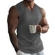 thumbnail image 2 of Ceisia Men's Slim-Fit V-Neck Ribbed Knit Sleeveless Tank Top Gray M Gifts, 2 of 7