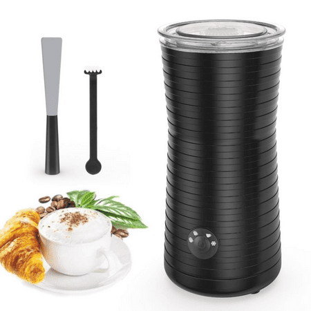 Espresso Steaming Milk - Morpilot Milk Frother and Heater - Automatic Hot & Cold Milk Foamer Steamer Throther Maker Warmer Machine with Non-Stick Coating for Coffee, Espresso, Latte, Cappuccino, Creamer-Black