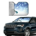 thumbnail image 4 of Bingfone Christmas Snowman In The Snow Car Windshield Sun Shade Protector Keep Your Vehicle Cool Sun Shield Visor Cover Foldable For Car Truck Suv-Small, 4 of 9