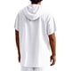 thumbnail image 3 of pstuiky Camisas casuales de manga corta para hombre, Blusa de lino con capucha y manga corta para hombre, color liso, con botones y cordón ajustable camisetas de hombre l, 3 of 8