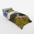thumbnail image 3 of Ambesonne Nature Bedding Set 4 Pcs, Rising Sun Calm River, Queen, Multicolor, 3 of 3