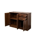 thumbnail image 4 of 43.3 Inch Walnut Wood Buffet Sideboard With 2 Doors, 1 Storage And Drawers - Entryway Console Finish Table, 4 of 7