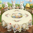 thumbnail image 3 of Round Easter Tablecloth Polyester Waterproof Stain Resistant Table Cover 152Cm for Easter Holiday Party Dining Room Kitchen, 3 of 6