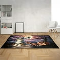 thumbnail image 2 of Spooky Halloween Night Witch Australian Shepherd Glowing Pumpkins Indoor Rug Aussie Dog Lover Gifts Carpet Living Bed Room Sofa Home Decor - 12015, 2 of 5