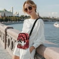 thumbnail image 2 of Xixirimido Small Sling Bag for Women Crossbody Bags with Adjustable Strap Cell Phone Purse Fanny Pack Chest Bag for Travel Hiking, Christmas Theme Snowman - Red, 2 of 7