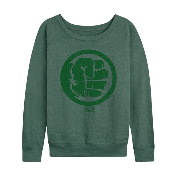 Marvel Hulk - Fist Symbol - Women's French Terry Pullover Sweatshirt