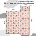thumbnail image 5 of Cow and Heart Brown Pattern Teens Toddler Nap Mat with Pillow, Sleeping Mat Bag for Preschool Daycare 60"x20", 5 of 6