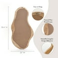 thumbnail image 5 of LuxenHome Natural Pine Wood Frame Irregular Oval Wall Mirror Decor Wall Mounted Accent Vanity Mirror, 5 of 7