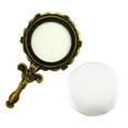 thumbnail image 2 of FITYLE Metal Mirror Vintage Design Handheld Mirror with Handle Hand Mirror Cosmetic Mirror for Men, 2 of 9