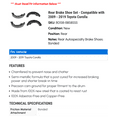 thumbnail image 2 of Rear Brake Shoe Set - Compatible with 2009 - 2019 Toyota Corolla 2010 2011 2012 2013 2014 2015 2016 2017 2018, 2 of 2